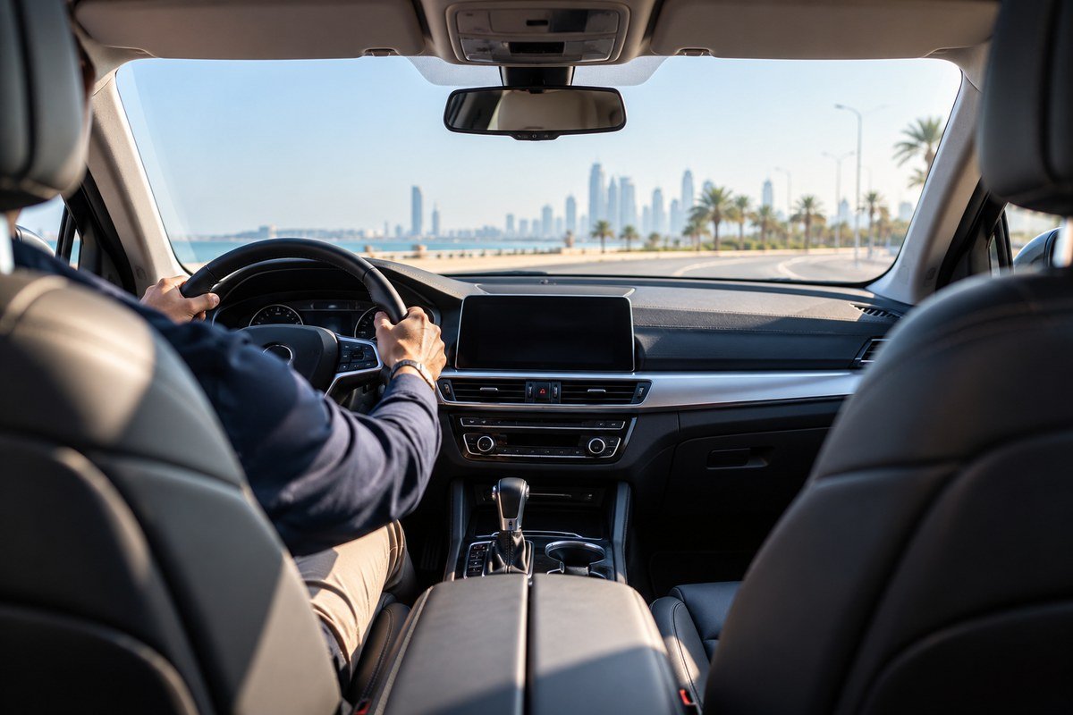 Left-hand-drive car interior