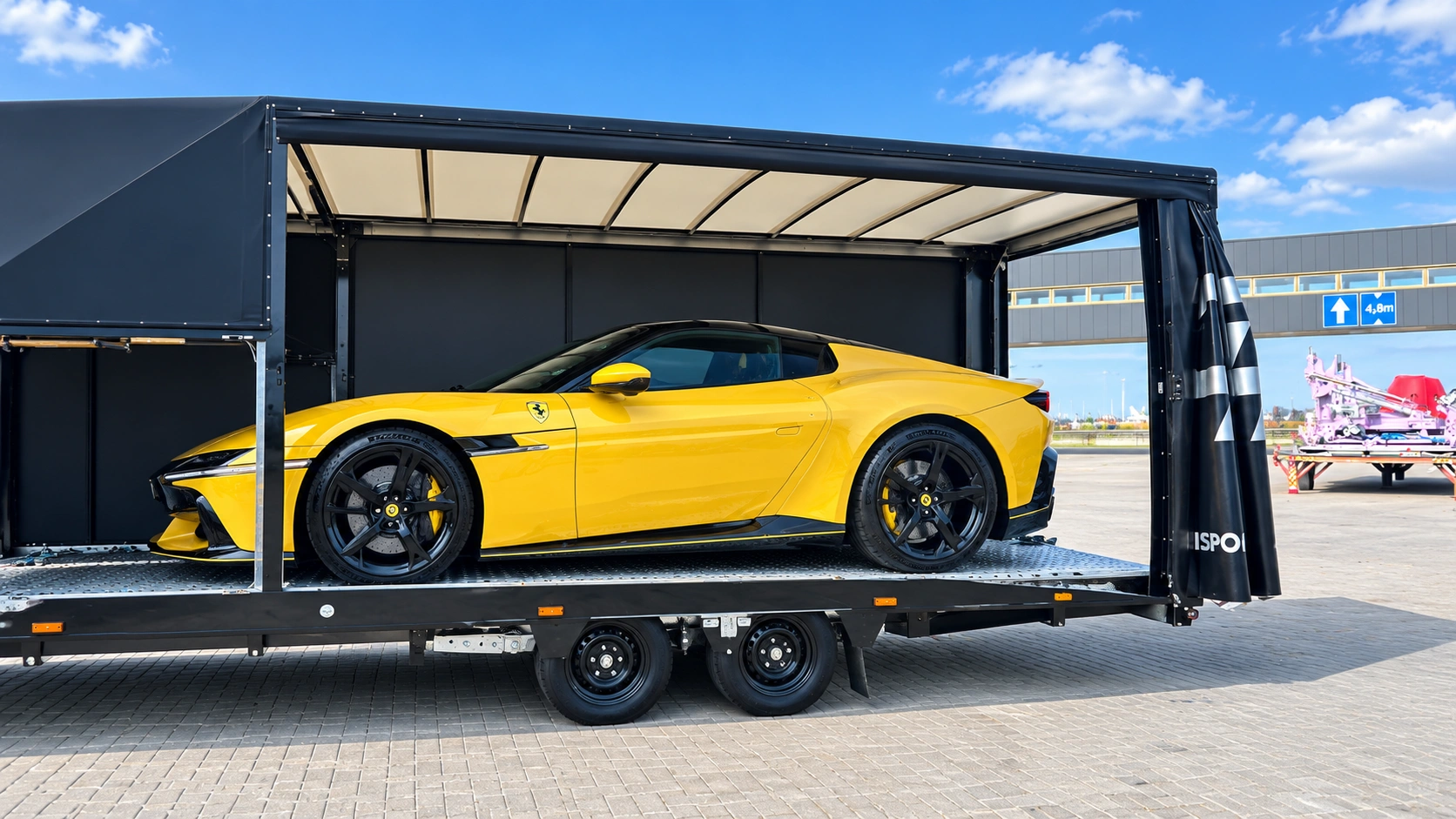 Ferrari vehicle transported from Belgium to Dubai